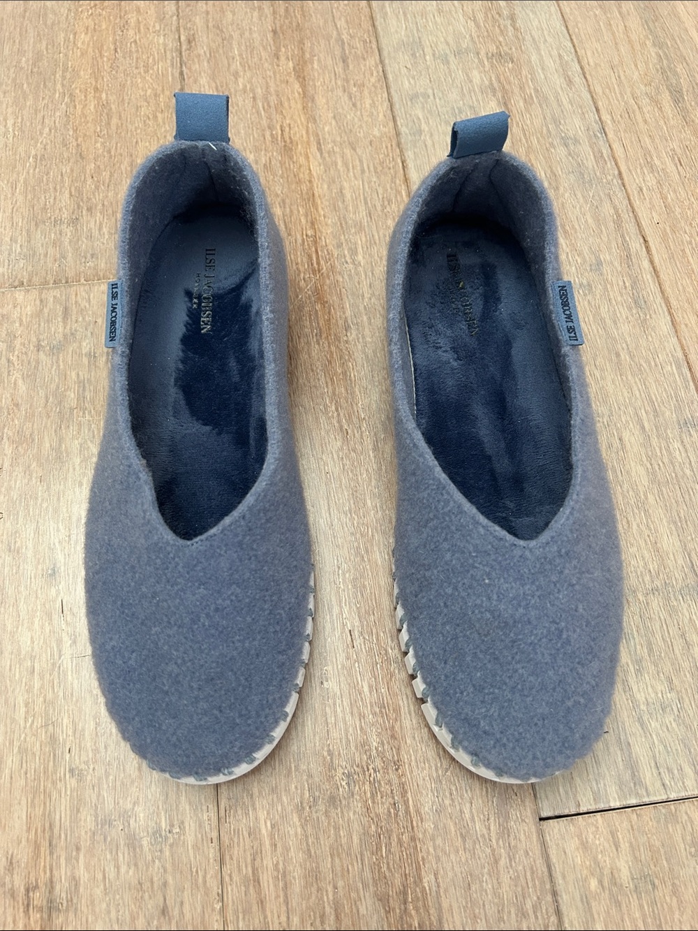 Ilse Jacobsen Women's Gray Felt Slip-On Slippers Tulip slip on sneakers 39